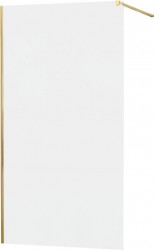 MEXEN/S - KIOTO Sprchová zástena WALK-IN 80x200 cm 8 mm, zlatá, matné sklo (800-080-101-50-30)