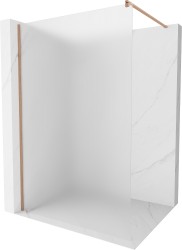 MEXEN/S - Kioto Sprchová zástena WALK-IN 90 x 200, dekor 8 mm, meď kartáčovaná (800-090-101-65-30)