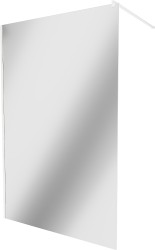 MEXEN/S - KIOTO Sprchová zástena WALK-IN 90 x 200, zrkadlové 8 mm, biela (800-090-101-20-50)