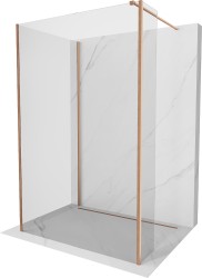 MEXEN/S - Kioto Sprchová zástena WALK-IN 90 x 70 x 30, transparent, meď kartáčovaná (800-090-070-221-65-00-030)