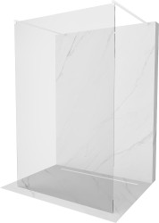 MEXEN/S - Kioto Sprchová zástena WALK-IN voľne stojaca 105 x 200, transparent 8 mm, biela (800-105-002-20-00)