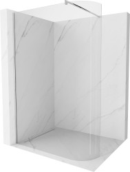 MEXEN/S - Kioto Sprchová zástena WALK-IN zaoblená 90 x 200, transparent 8 mm, chróm (800-090-101-01-06)