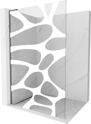 MEXEN/S - KiotoL Sprchová zástena WALK-IN 70 x 200, biela vzor, grafit metal (800-070-103-95-97)