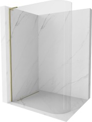MEXEN/S - KiotoL Sprchová zástena WALK-IN 90 x 200, transparent, złota (800-090-103-50-06)