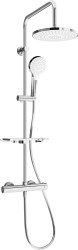 MEXEN/S - KT05 Sprchový stĺp s termostatickou batériou, chróm / biela (771500593-00)