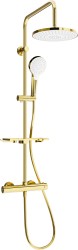 MEXEN/S - KT05 sprchový stĺp s termostatickou batériou, zlato / biela (771500593-50)