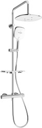 MEXEN/S - KT17 Sprchový stĺp s termostatickou batériou, chróm / biela (771501793-02)