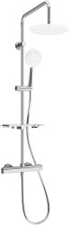 MEXEN/S - KT67 Sprchový stĺp s termostatickou batériou, chróm / biela (771506793-00)