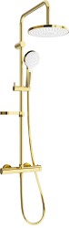 MEXEN/S - KX05 sprchový stĺp s termostatickou batériou, zlato / biela (771500591-50)
