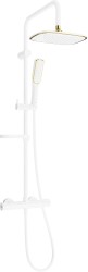 MEXEN/S - KX49 sprchový stĺp s termostatickou batériou biela / zlato (771504091-25)