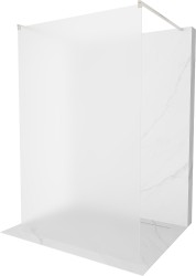 MEXEN/S - Kyoto samostatne stojaca sprchová zástena 100 x 200, dekor 8 mm, nikel kartáčovaná (800-100-002-97-30)