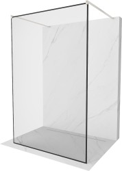 MEXEN/S - Kyoto samostatne stojaca sprchová zástena 130 x 200, čierny vzor 8 mm, nikel kartáčovaná (800-130-002-97-70)