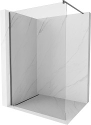 MEXEN/S - Kyoto Sprchová zástena WALK-IN 120 x 200, transparent 8 mm, grafit kartáčovaná (800-120-101-66-00)