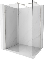 MEXEN/S - Kyoto Sprchová zástena WALK-IN 80 x 80, transparent, nikel kartáčovaný (800-080-202-97-00-080)