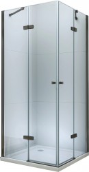 MEXEN/S - Lima Duo sprchovací kút 70 x 70, transparent, čierny (856-070-070-70-00-02)