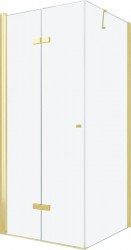 MEXEN/S - LIMA sprchovací kút 100x90, transparent, zlatá (856-100-090-50-00)