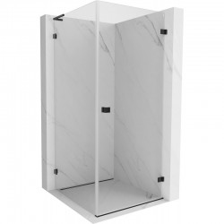 MEXEN/S - Lunar-B L sprchový kút dvere krídlové pravá 70 x 70, transparent, čierna (832L-070-070-70-00-P)