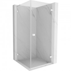 MEXEN/S - Lunar-B L sprchový kút dvere krídlové pravá 80 x 80, transparent, biela (832L-080-080-20-00-P)