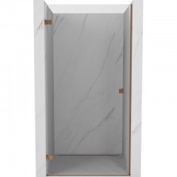 MEXEN/S - Lunar-B sprchové dvere krídlové ľavé 60, transparent, ružové zlato (832-060-000-60-00-L)