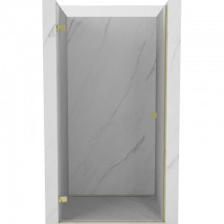 MEXEN/S - Lunar-B sprchové dvere krídlové ľavé 60, transparent, zlatá (832-060-000-50-00-L)