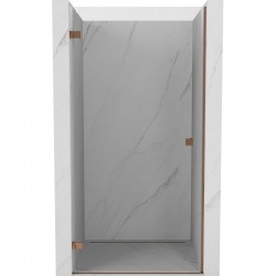 MEXEN/S - Lunar-B sprchové dvere krídlové ľavé 70, transparent, ružové zlato (832-070-000-60-00-L)