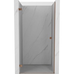 MEXEN/S - Lunar-B sprchové dvere krídlové ľavé 80, transparent, ružové zlato (832-080-000-60-00-L)