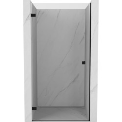 MEXEN/S - Lunar-B sprchové dvere krídlové ľavé 85, transparent, čierna (832-085-000-70-00-L)