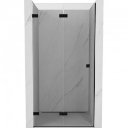 MEXEN/S - Lunar-F skladacie sprchové dvere ľavé 85, transparent, čierna (836-085-000-70-00-L)