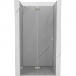 MEXEN/S - Lunar-F skladacie sprchové dvere ľavé 95, transparent, nikel kartáčovaný (836-095-000-97-00-L)