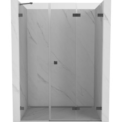 MEXEN/S - Lunar-F skladacie sprchové dvere pravé 110, transparent, grafit metal (836S-110-050-95-00-P)