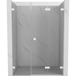 MEXEN/S - Lunar-F skladacie sprchové dvere pravé 135, transparent, biela (836S-135-050-20-00-P)