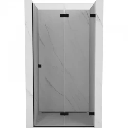 MEXEN/S - Lunar-F skladacie sprchové dvere pravé 80, transparent, čierna (836-080-000-70-00-P)