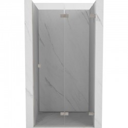 MEXEN/S - Lunar-F skladacie sprchové dvere pravé 85, transparent, nikel kartáčovaný (836-085-000-97-00-P)