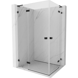 MEXEN/S - Lunar L Duo sprchovací kút dvere krídlové 110 x 95, transparent, čierna (834L-110L-095P-70-00)