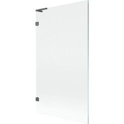 MEXEN/S - Lunar L vaňová zástena FIX 100 x 150, transparent, grafit kartáčovaná (897L-100-000-66-00)