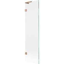 MEXEN/S - Lunar L vaňová zástena FIX 50 x 150, transparent, meď kartáčovaná (897L-050-000-65-00)