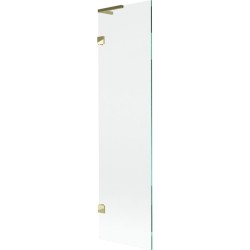 MEXEN/S - Lunar L vaňová zástena FIX 50 x 150, transparent, zlatá (897L-050-000-50-00)