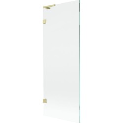 MEXEN/S - Lunar L vaňová zástena FIX 70 x 150, transparent, zlatá kartáčovaná (897L-070-000-55-00)
