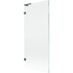 MEXEN/S - Lunar L vaňová zástena FIX 80 x 150, transparent, grafit kartáčovaná (897L-080-000-66-00)