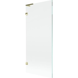 MEXEN/S - Lunar L vaňová zástena FIX 80 x 150, transparent, zlatá (897L-080-000-50-00)