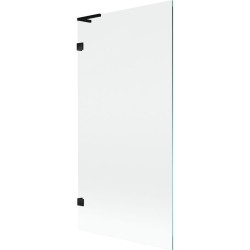 MEXEN/S - Lunar L vaňová zástena FIX 90 x 150, transparent, čierna (897L-090-000-70-00)