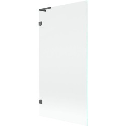MEXEN/S - Lunar L vaňová zástena FIX 90 x 150, transparent, grafit kartáčovaná (897L-090-000-66-00)