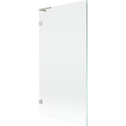 MEXEN/S - Lunar L vaňová zástena FIX 90 x 150, transparent, nikel kartáčovaný (897L-090-000-97-00)