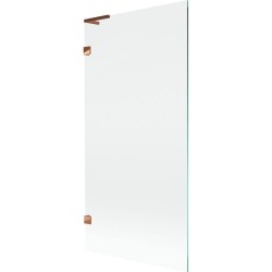 MEXEN/S - Lunar L vaňová zástena FIX 90 x 150, transparent, ružové zlato (897L-090-000-60-00)