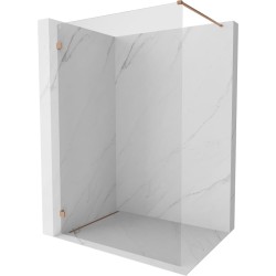 MEXEN/S - Lunar Sprchová zástena WALK-IN ľavá 80 x 200, transparent 8 mm, meď kartáčovaná (830-080-000-65-00-L)