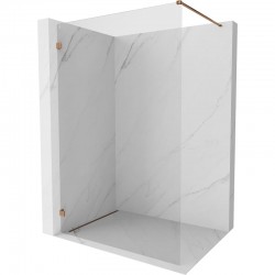 MEXEN/S - Lunar Sprchová zástena WALK-IN ľavá 80 x 200, transparent 8 mm, ružové zlato (830-080-000-60-00-L)