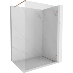 MEXEN/S - Lunar Sprchová zástena WALK-IN pravá 80 x 200, transparent 8 mm, meď kartáčovaná (830-080-000-65-00-P)