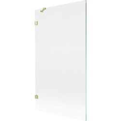 MEXEN/S - Lunar vaňová zástena FIX 100 x 150, transparent, zlatá kartáčovaná (897-100-000-55-00)