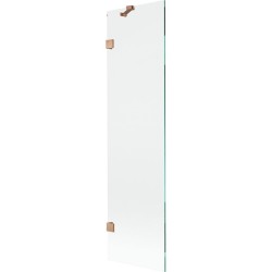 MEXEN/S - Lunar vaňová zástena FIX 50 x 150, transparent, meď kartáčovaná (897-050-000-65-00)