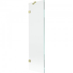 MEXEN/S - Lunar vaňová zástena FIX 50 x 150, transparent, zlatá kartáčovaná (897-050-000-55-00)